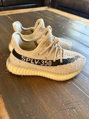 Yeezy Kids Sneakers Beige and Black SPLY-350